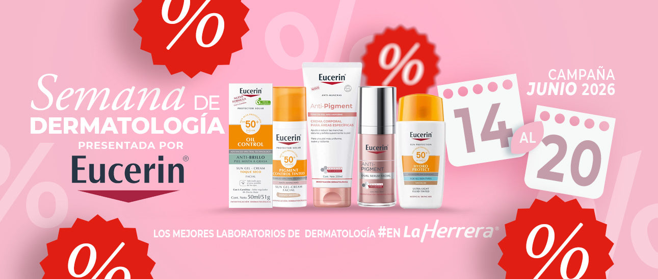Promoción, semana de dermatología presentada por Eucerin, campaña 2026 del 14 al 20