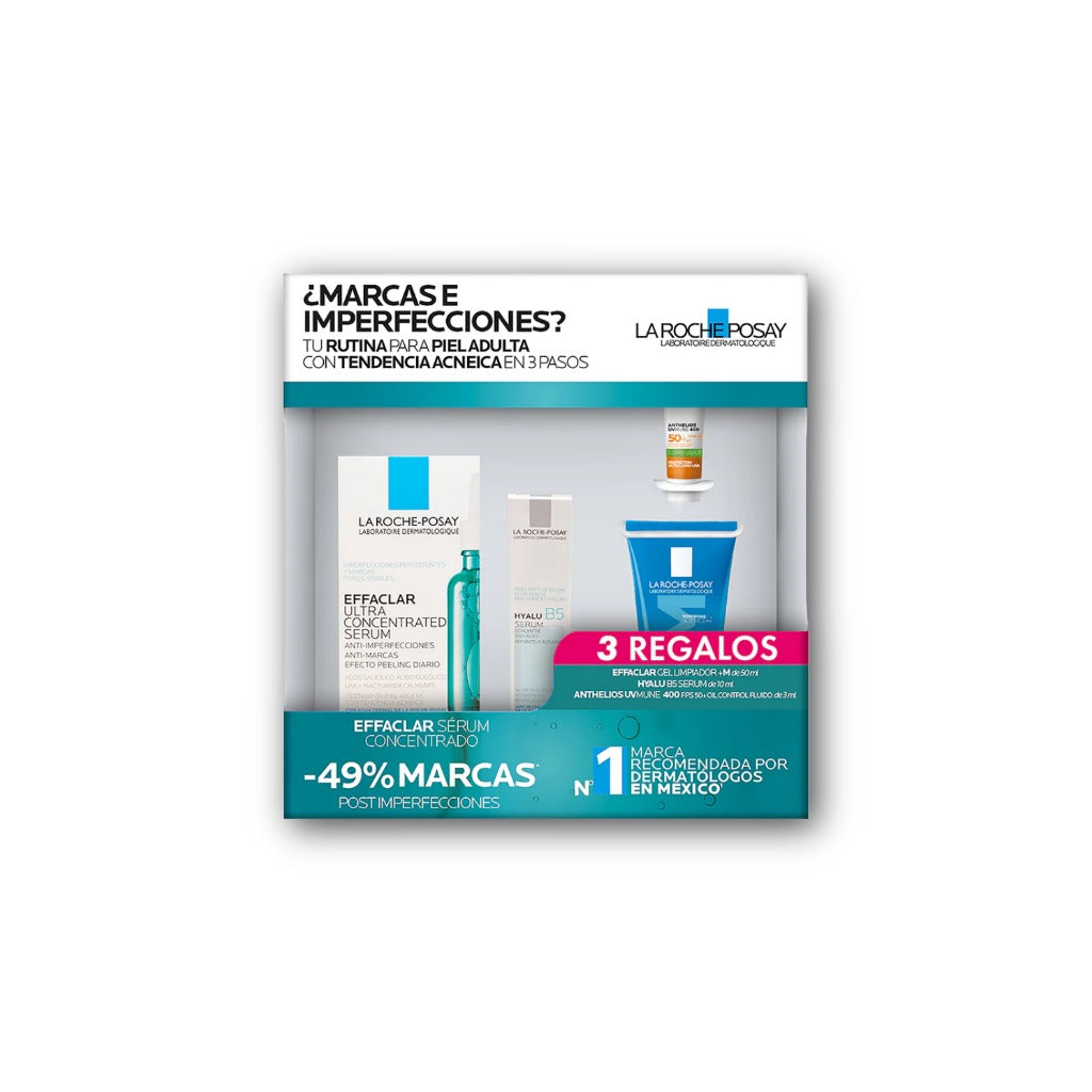Kit Effaclar Ultra Concentrated 30Ml+Effaclar Moussnt 50Ml+Hyalu B5 10Ml+Anthelios Uvmune 3Ml Lrp 7509552973594 - 1