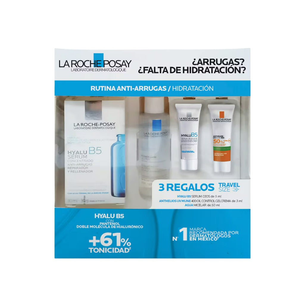 Kit Hyalu B5 Serum Anti-Arrugas 30Ml+Effaclar Agua Micelar 50Ml+Hyalu B5 Yeux 3Ml+Anthelios 3Ml Lrp 7509552971576 - 1