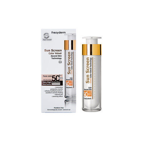 Sun Screen Velvet Face Color Spf50 50 Ml Sypharlab Frezyderm - 5202888222351