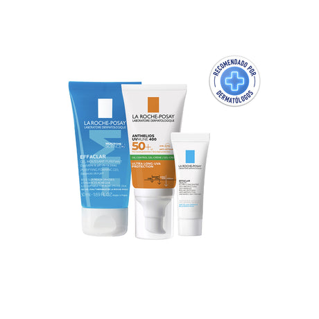 Kit-Anthelios Uv Mune 400 Gel-Crema 50+ 50Ml + Rffaclar Gel Moussant 50Ml + Effaclar Serum 3Ml - 7509552971484 - 2