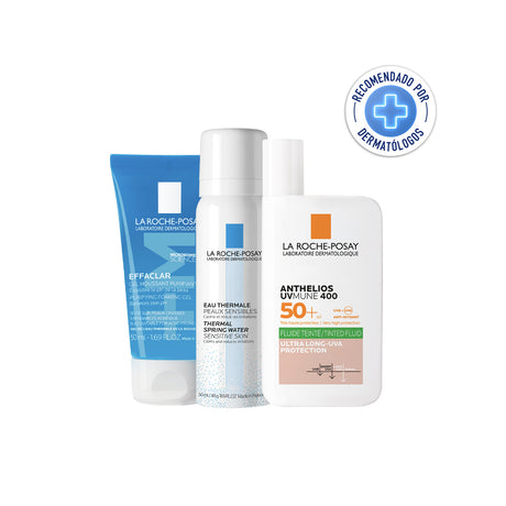 Kit-Anthelios Uv Mune 400 Con Color 50+ 50Ml + Thermal Spring Water 50Ml + Effaclar Moussant 50Ml - 7509552971491 - 2