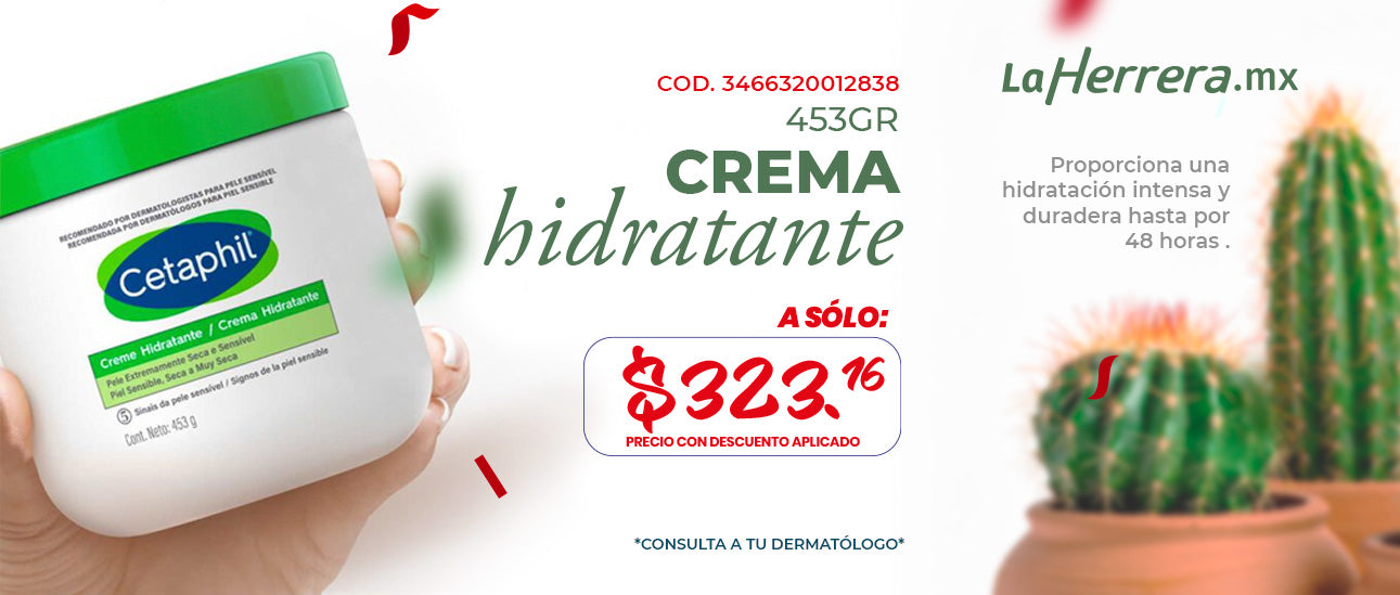 Crema hidratante Cetaphil, oferta septiembre, a solo 323
