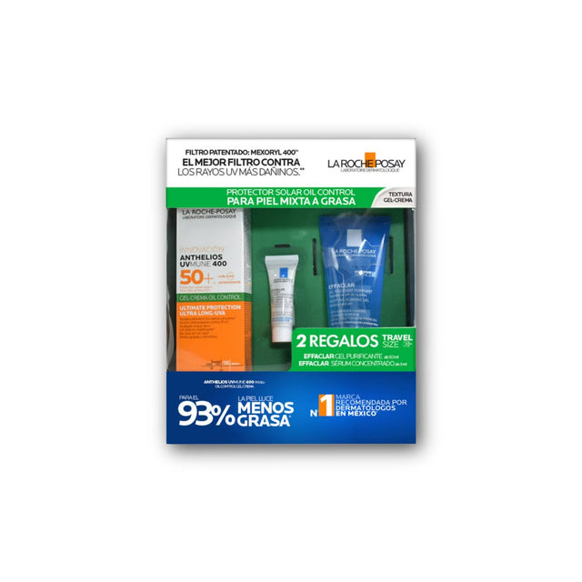 Kit Anthelios Uv Mune 400 50Ml+Effaclar Moussant 50Ml+Effaclar Serum Ultra 3Ml La Roche Posay 7509552972719  - 1