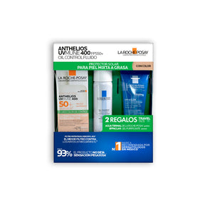 Kit-Anthelios Uv Mune 400 Gel-Crema 50+ 50Ml + Rffaclar Gel Moussant 50Ml + Effaclar Serum 3Ml - 7509552971484