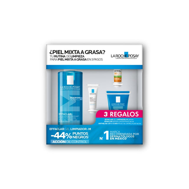 Kit Effaclar Gel Limpiador 400Ml+Effaclar Gel Moussant 50Ml+Effaclar Serum 3Ml+Anthelios 3Ml Lrp 7509552973600  - 1