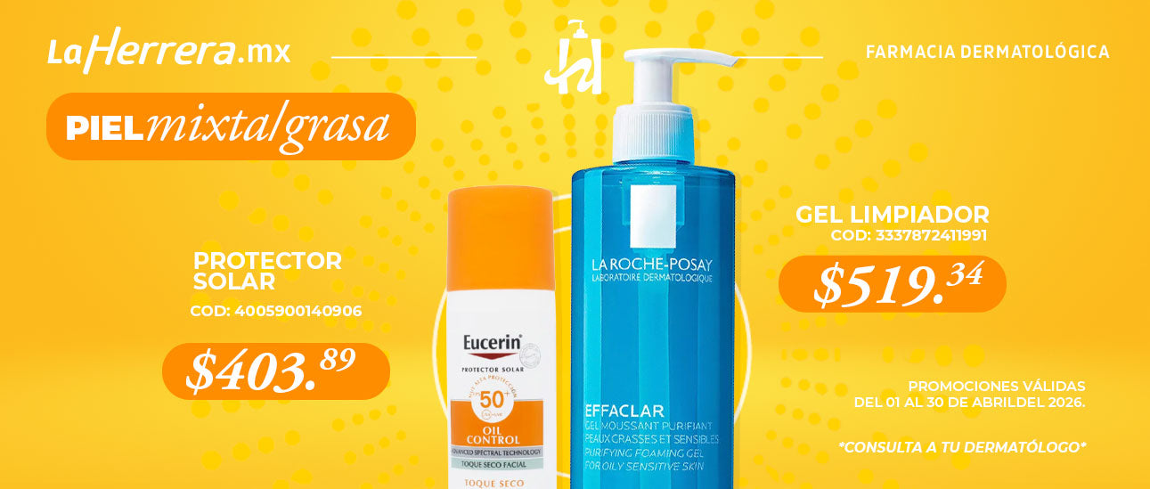 Piel Mixta-Grasa, Promocion, Protector solar $403.89 y Gel Limpiador $519.34