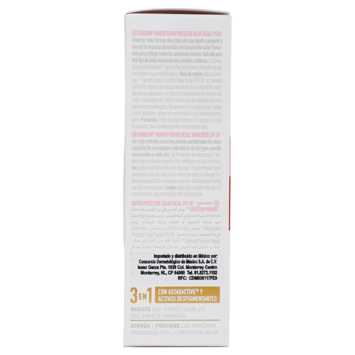 8423372000072-Genosun Protector Solar Fps50+ Pigment Repair 50 Ml Genove-8